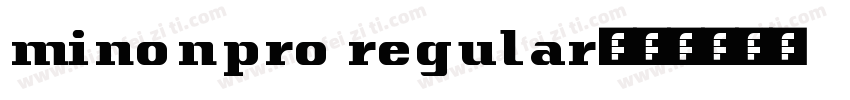 minonpro regular字体转换